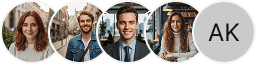 Several investor profile avatars displayed on the Noble Vaugrove trading review section